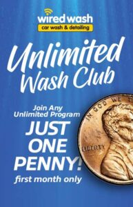 Unlimited Wash Club- First month for a Penny